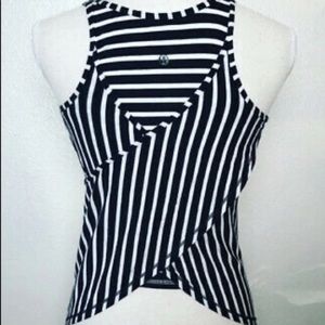 Rare Lululemon Black White Striped Vita Loca Tank